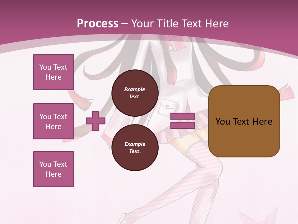 A Girl With Long Hair Is Dancing In A Pink Dress PowerPoint Template