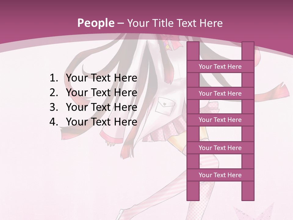 A Girl With Long Hair Is Dancing In A Pink Dress PowerPoint Template