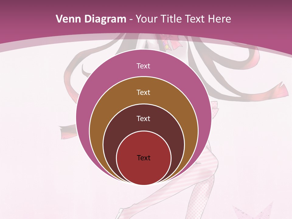 A Girl With Long Hair Is Dancing In A Pink Dress PowerPoint Template