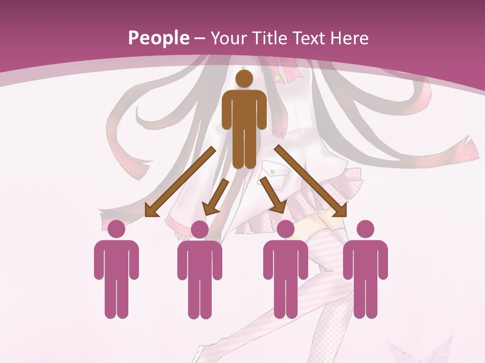 A Girl With Long Hair Is Dancing In A Pink Dress PowerPoint Template