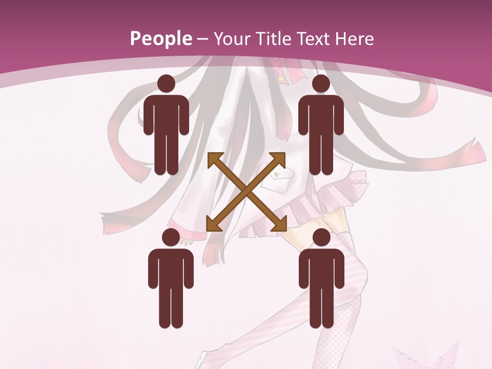 A Girl With Long Hair Is Dancing In A Pink Dress PowerPoint Template