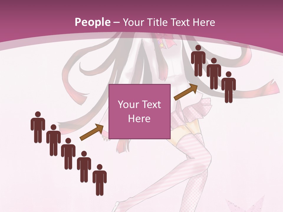 A Girl With Long Hair Is Dancing In A Pink Dress PowerPoint Template