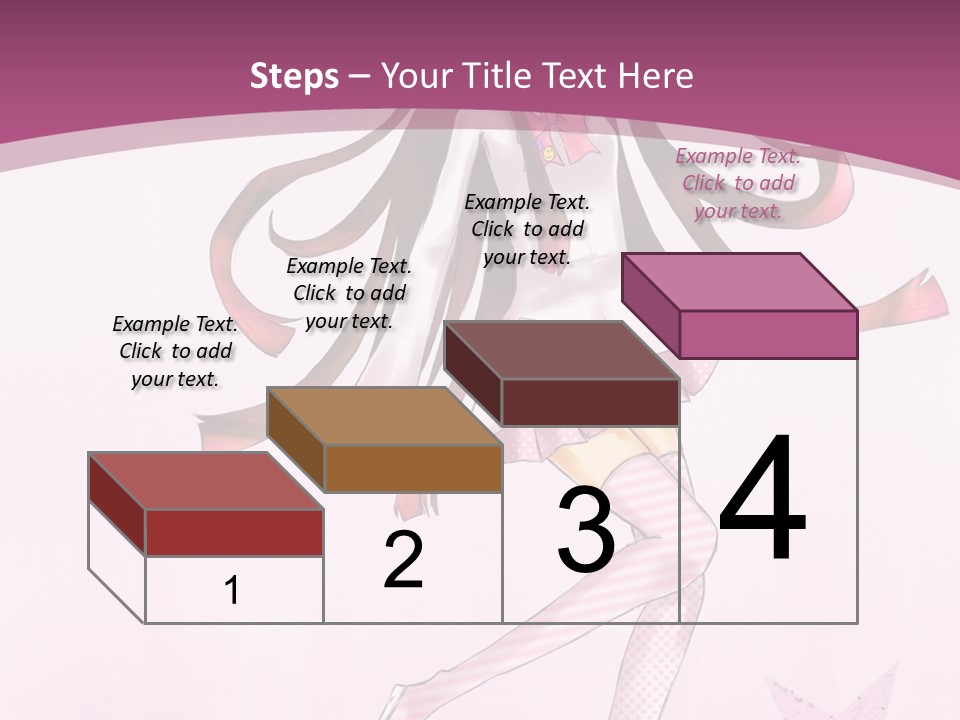 A Girl With Long Hair Is Dancing In A Pink Dress PowerPoint Template