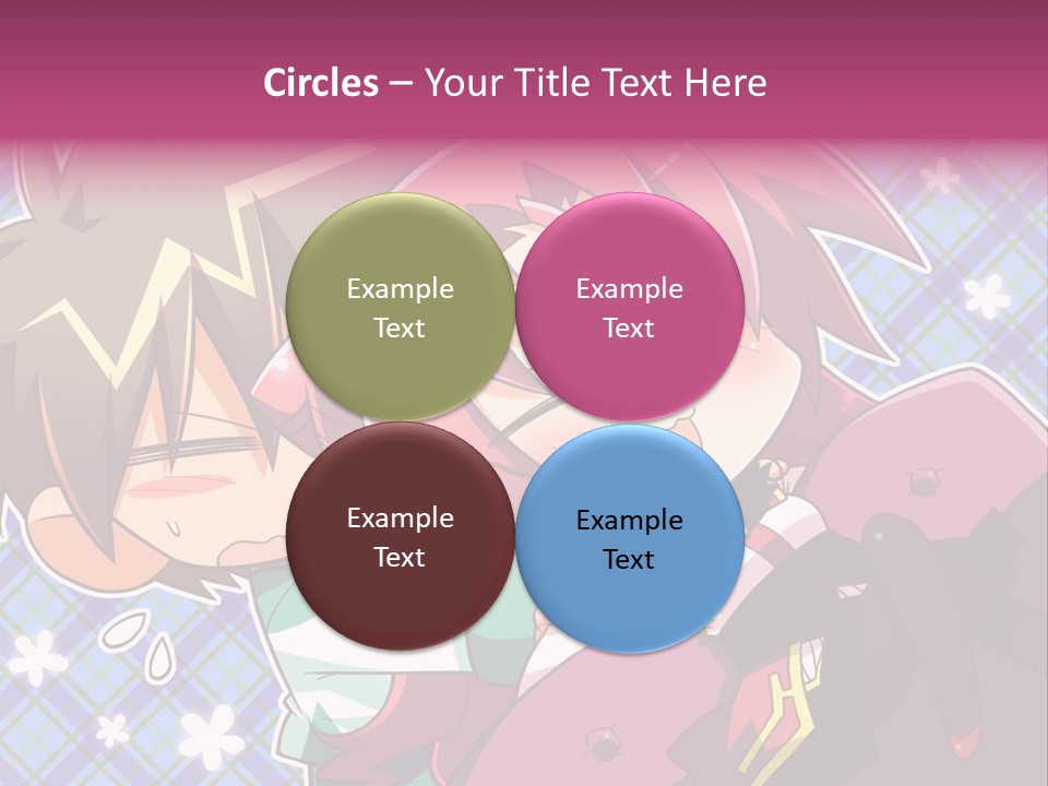 A Couple Of Anime Characters Hugging Each Other PowerPoint Template