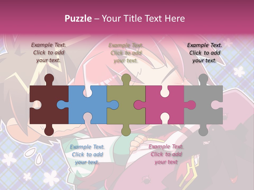 A Couple Of Anime Characters Hugging Each Other PowerPoint Template