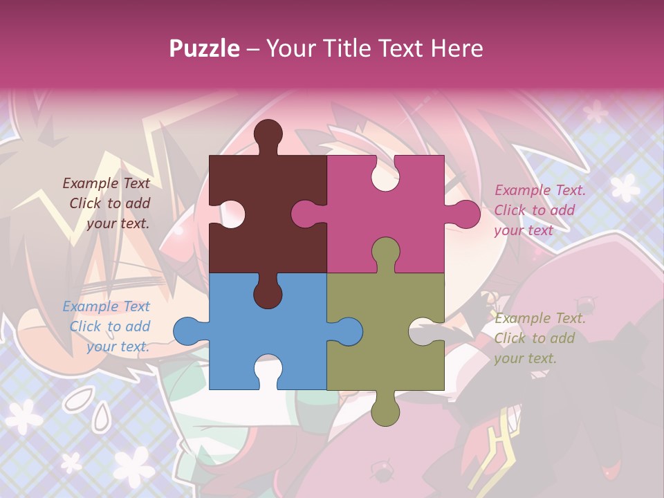 A Couple Of Anime Characters Hugging Each Other PowerPoint Template