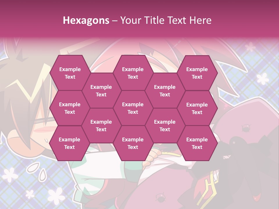 A Couple Of Anime Characters Hugging Each Other PowerPoint Template