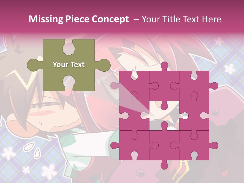 A Couple Of Anime Characters Hugging Each Other PowerPoint Template