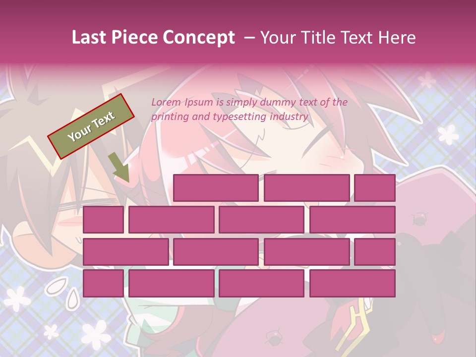 A Couple Of Anime Characters Hugging Each Other PowerPoint Template