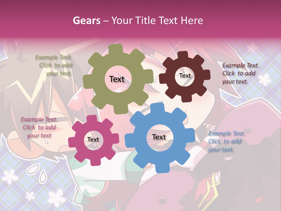 A Couple Of Anime Characters Hugging Each Other PowerPoint Template