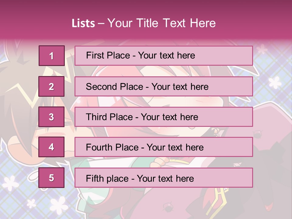 A Couple Of Anime Characters Hugging Each Other PowerPoint Template