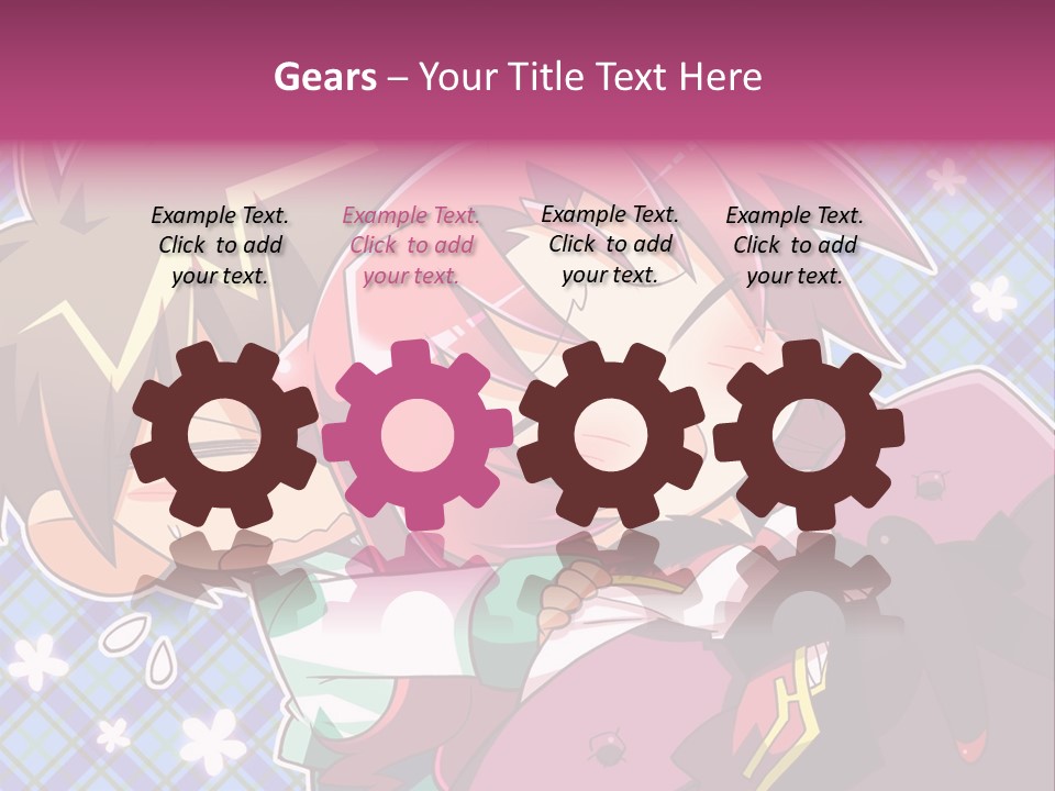 A Couple Of Anime Characters Hugging Each Other PowerPoint Template