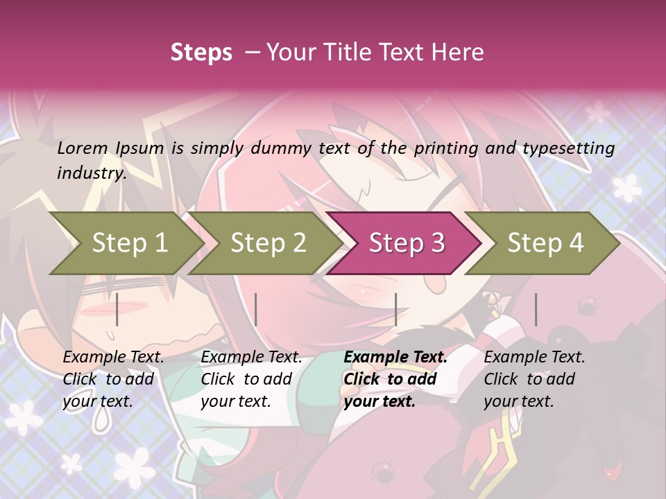 A Couple Of Anime Characters Hugging Each Other PowerPoint Template