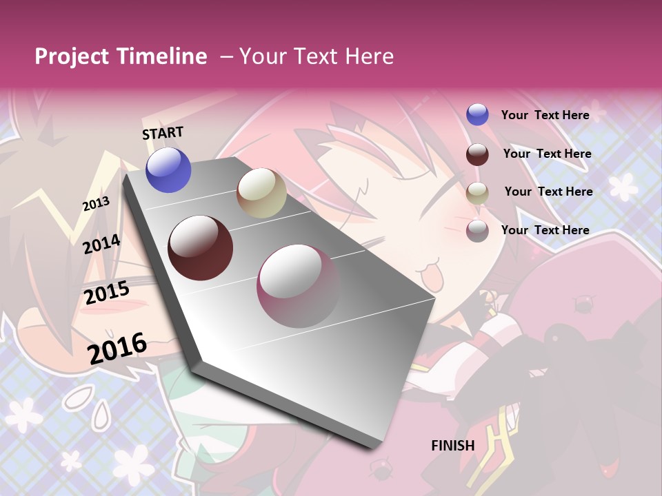 A Couple Of Anime Characters Hugging Each Other PowerPoint Template