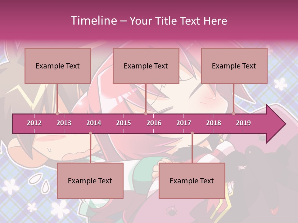 A Couple Of Anime Characters Hugging Each Other PowerPoint Template