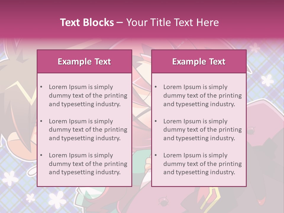 A Couple Of Anime Characters Hugging Each Other PowerPoint Template