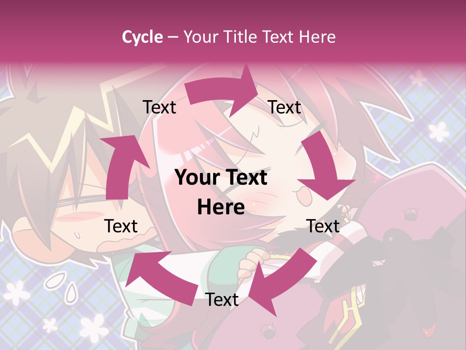 A Couple Of Anime Characters Hugging Each Other PowerPoint Template