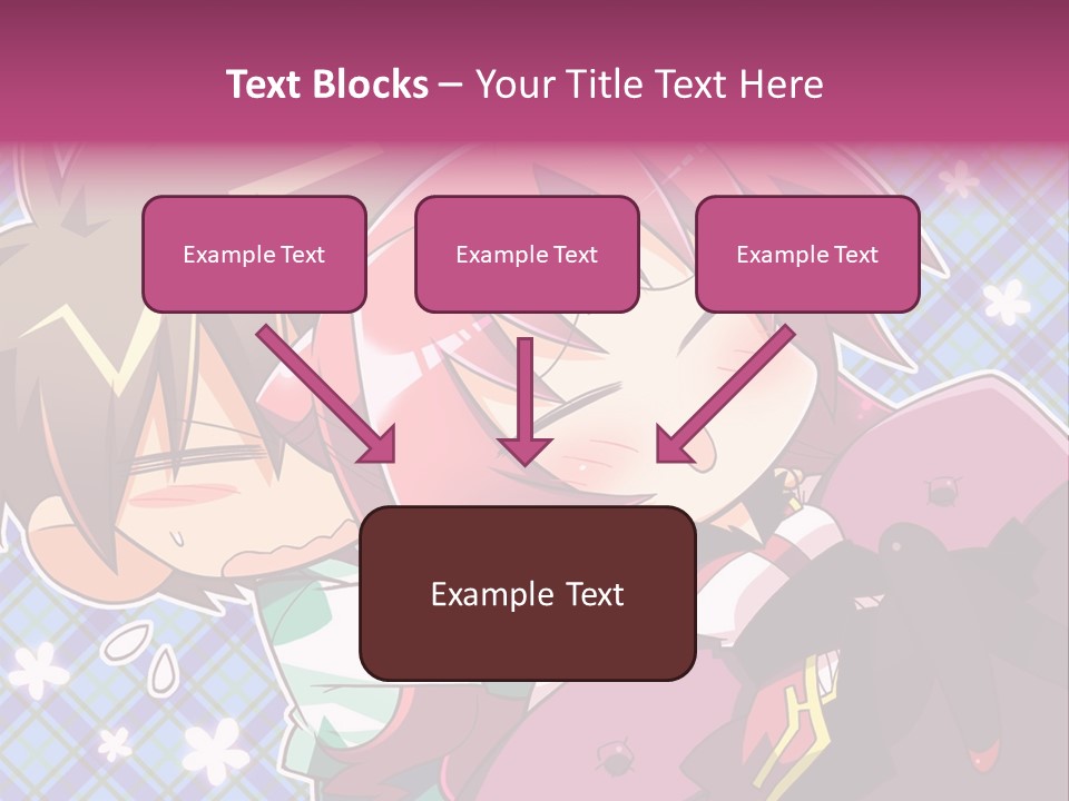 A Couple Of Anime Characters Hugging Each Other PowerPoint Template