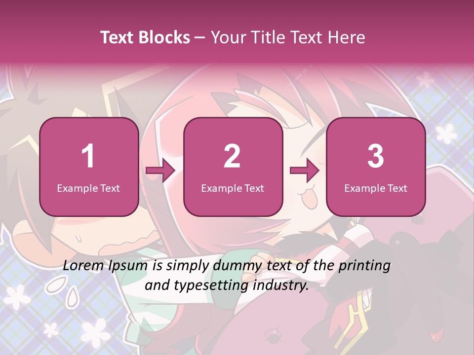 A Couple Of Anime Characters Hugging Each Other PowerPoint Template