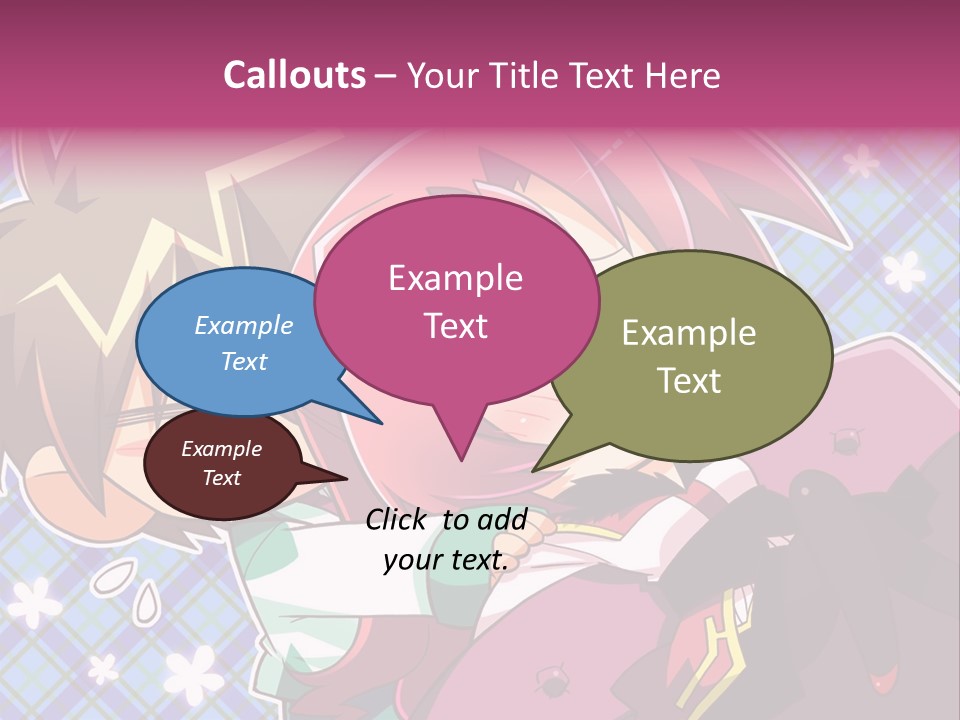 A Couple Of Anime Characters Hugging Each Other PowerPoint Template