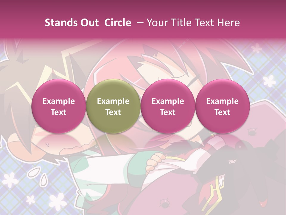 A Couple Of Anime Characters Hugging Each Other PowerPoint Template