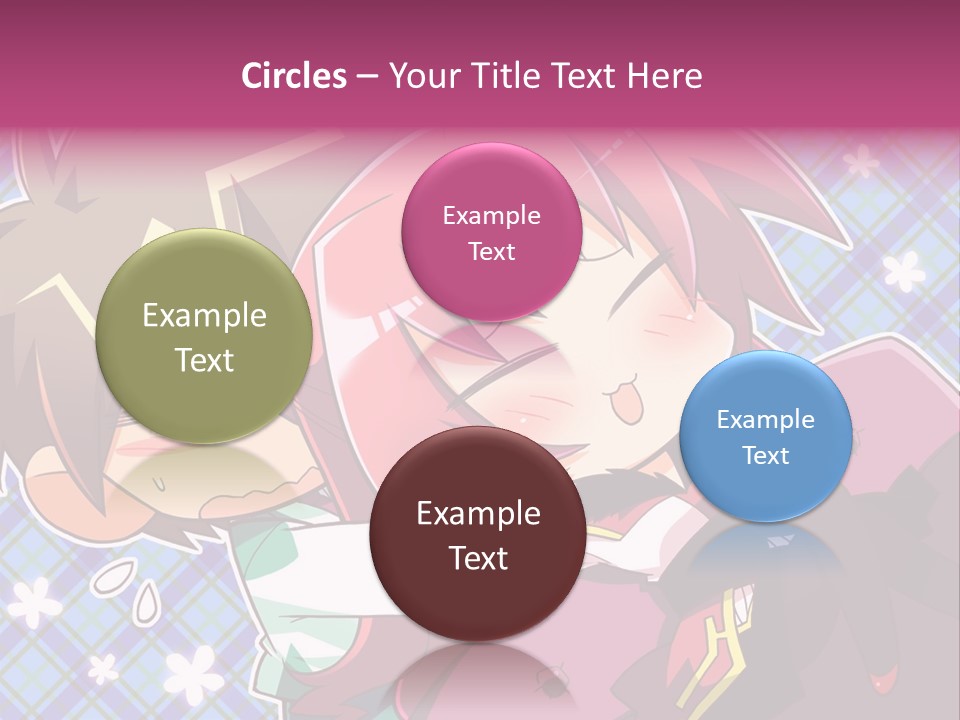 A Couple Of Anime Characters Hugging Each Other PowerPoint Template