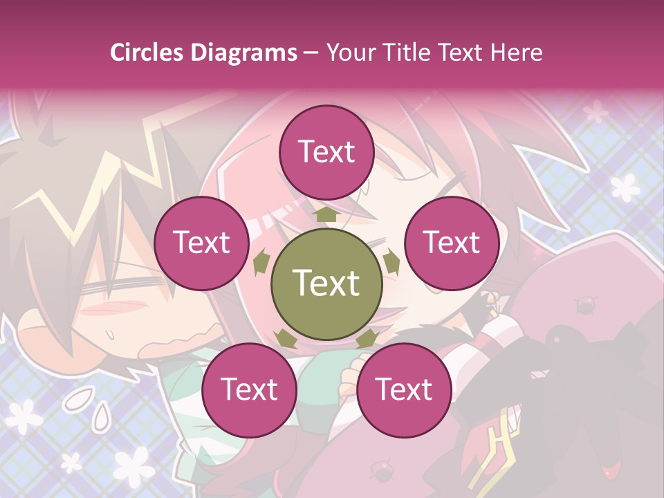 A Couple Of Anime Characters Hugging Each Other PowerPoint Template