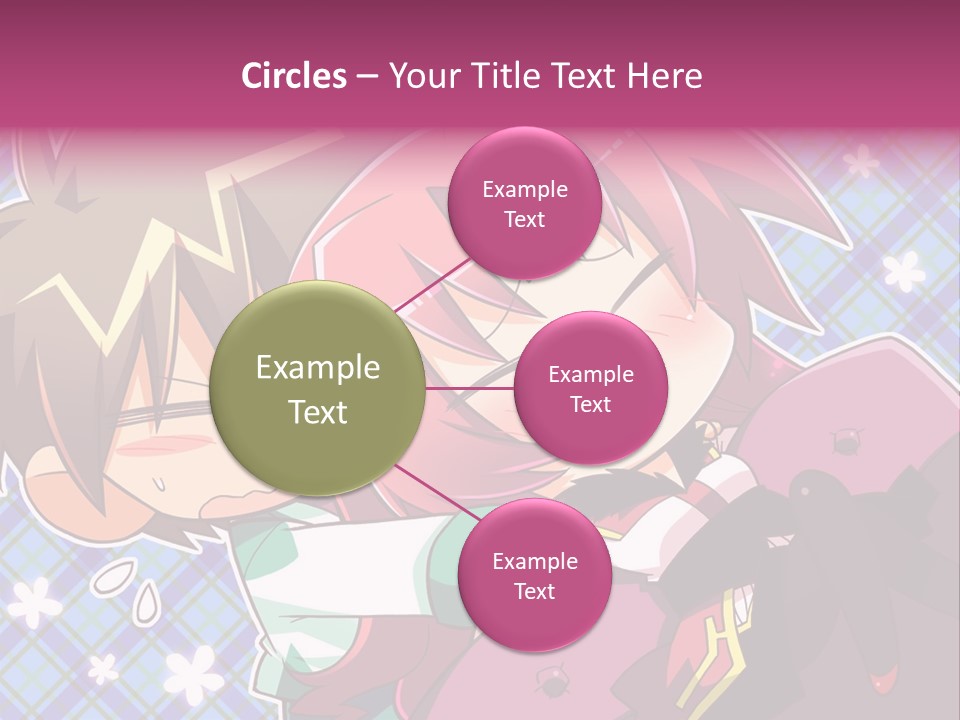 A Couple Of Anime Characters Hugging Each Other PowerPoint Template