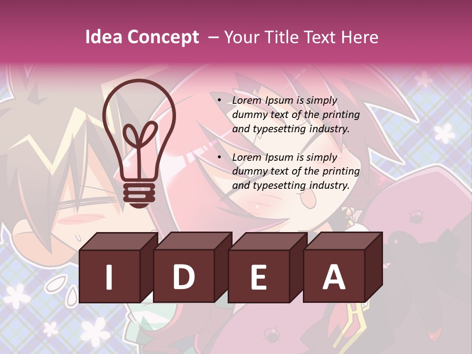 A Couple Of Anime Characters Hugging Each Other PowerPoint Template