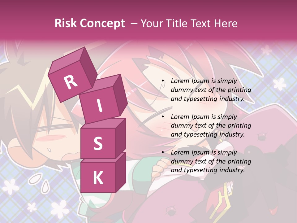 A Couple Of Anime Characters Hugging Each Other PowerPoint Template