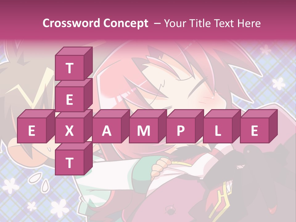 A Couple Of Anime Characters Hugging Each Other PowerPoint Template