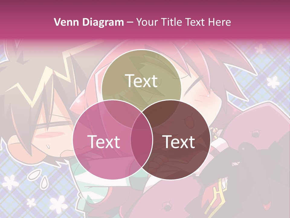 A Couple Of Anime Characters Hugging Each Other PowerPoint Template