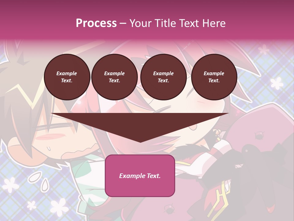 A Couple Of Anime Characters Hugging Each Other PowerPoint Template