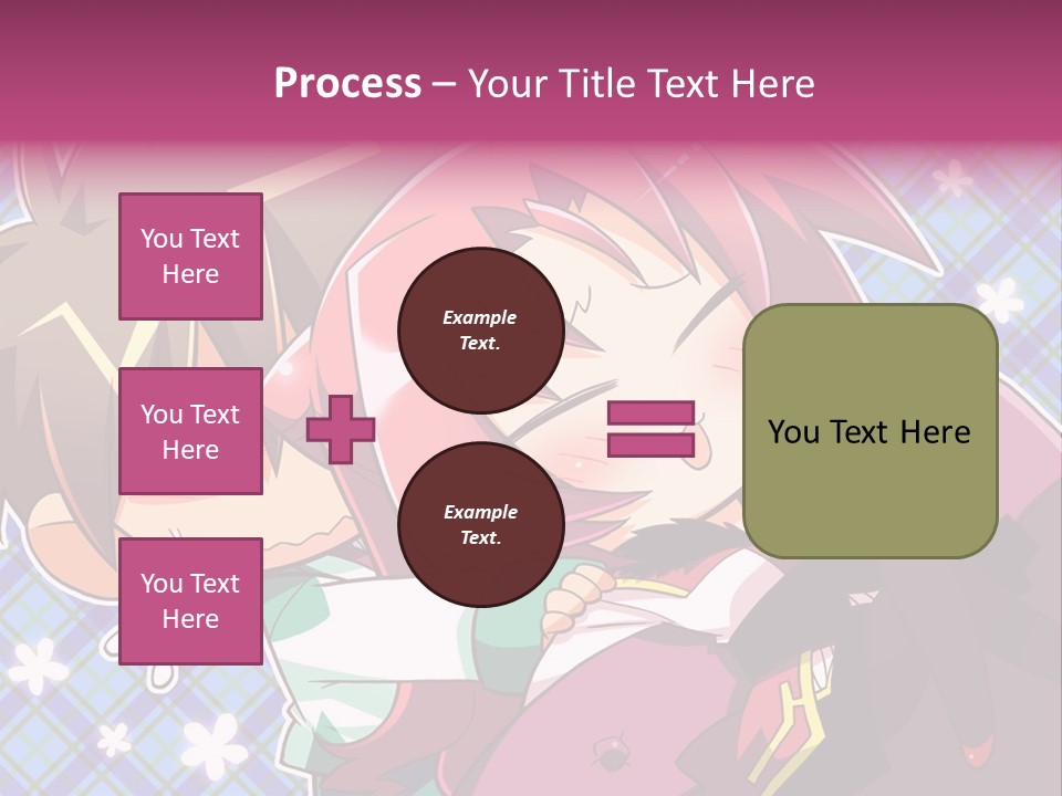 A Couple Of Anime Characters Hugging Each Other PowerPoint Template