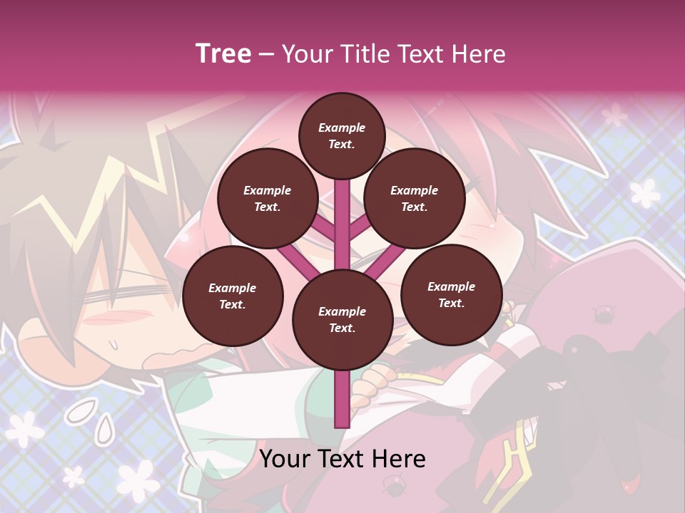 A Couple Of Anime Characters Hugging Each Other PowerPoint Template