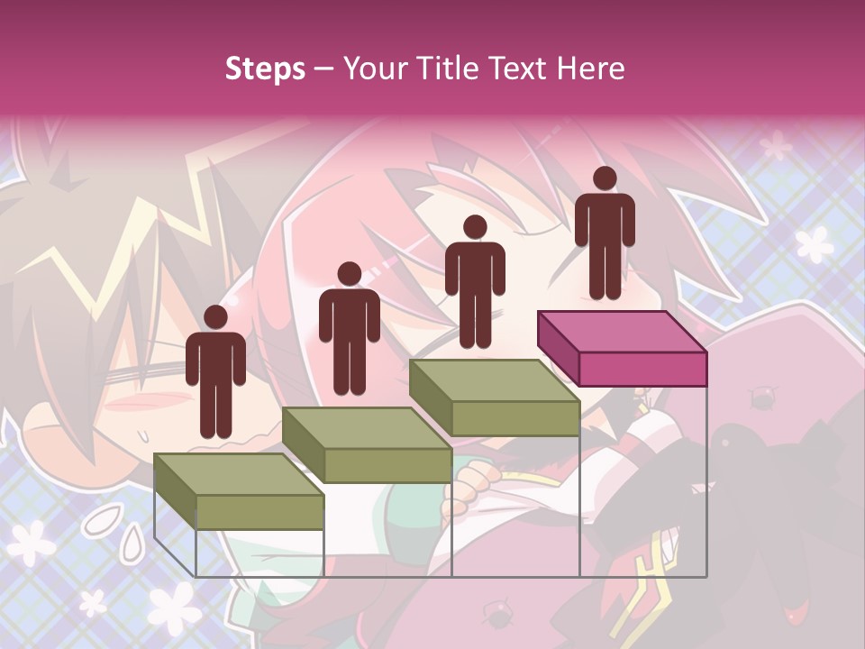 A Couple Of Anime Characters Hugging Each Other PowerPoint Template