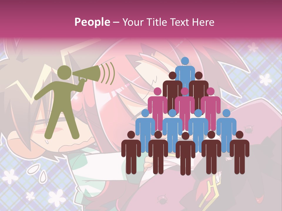 A Couple Of Anime Characters Hugging Each Other PowerPoint Template