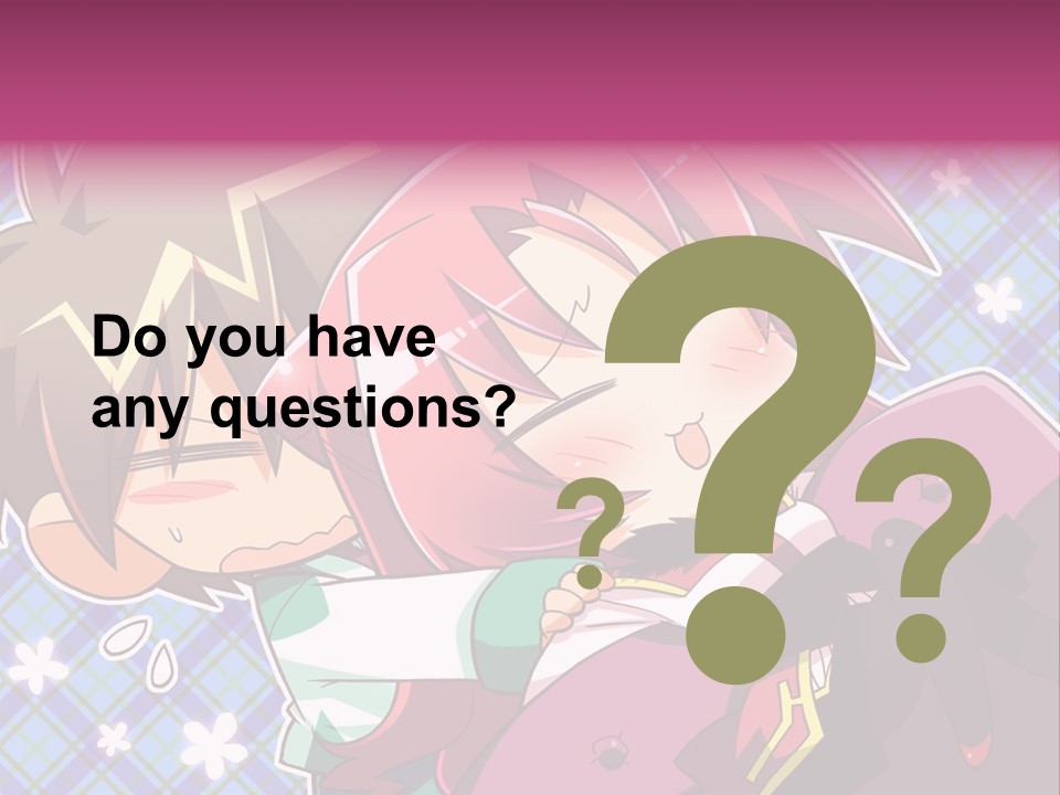 A Couple Of Anime Characters Hugging Each Other PowerPoint Template