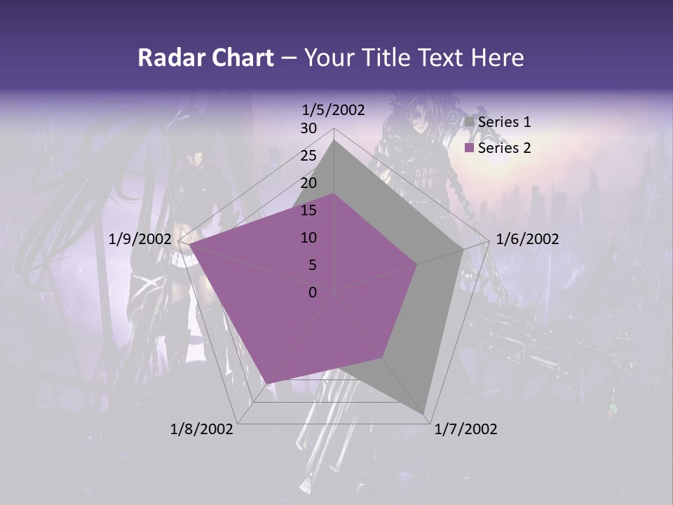 A Couple Of Anime Characters Standing Next To Each Other PowerPoint Template