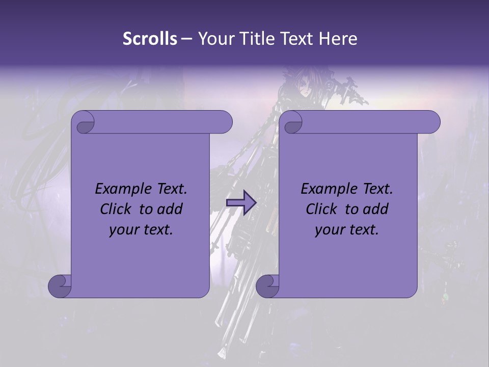 A Couple Of Anime Characters Standing Next To Each Other PowerPoint Template