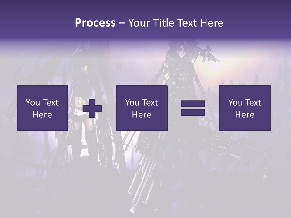 A Couple Of Anime Characters Standing Next To Each Other PowerPoint Template