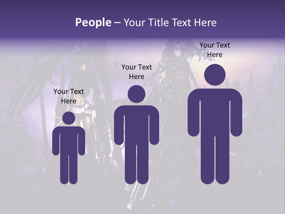 A Couple Of Anime Characters Standing Next To Each Other PowerPoint Template