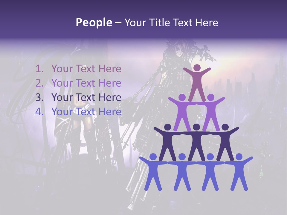 A Couple Of Anime Characters Standing Next To Each Other PowerPoint Template