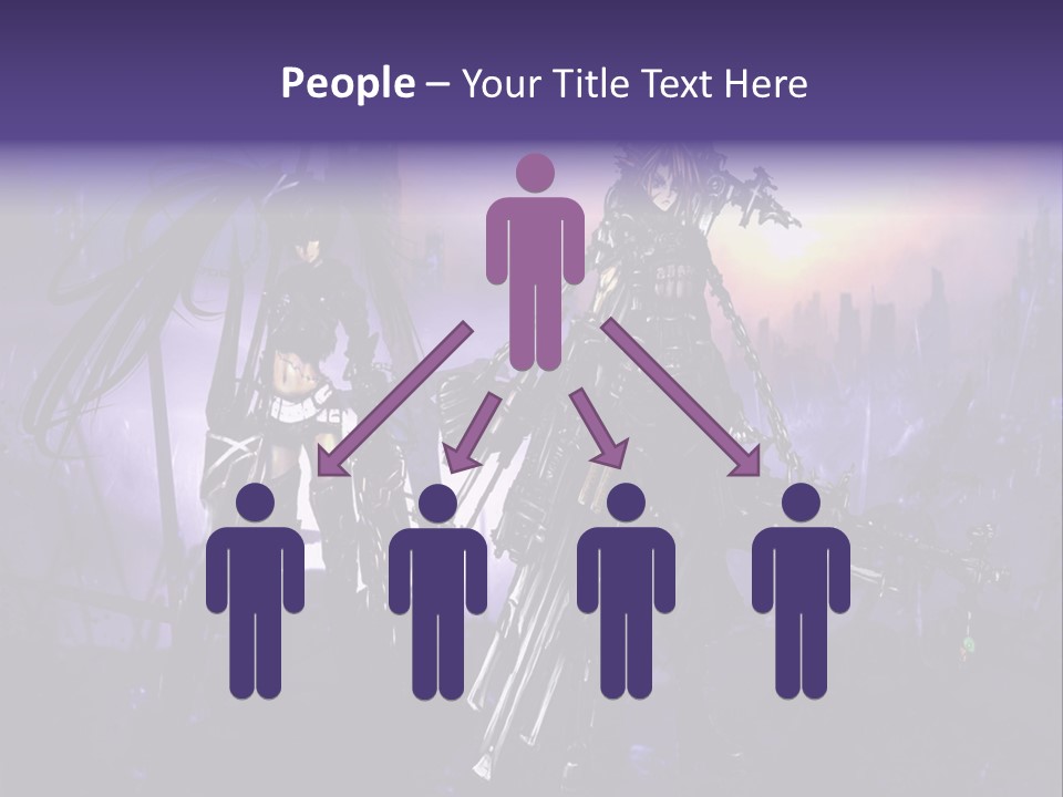 A Couple Of Anime Characters Standing Next To Each Other PowerPoint Template