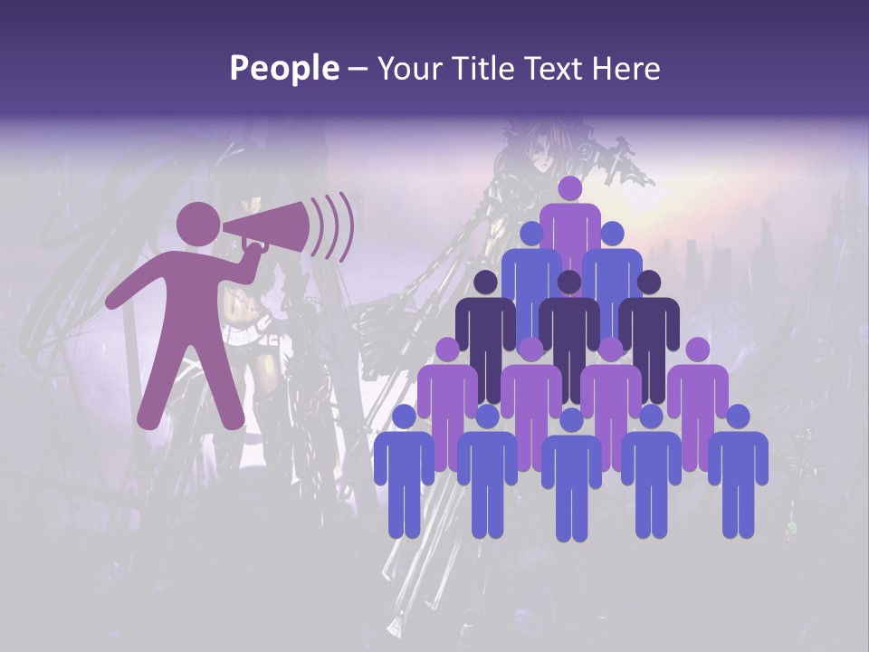 A Couple Of Anime Characters Standing Next To Each Other PowerPoint Template