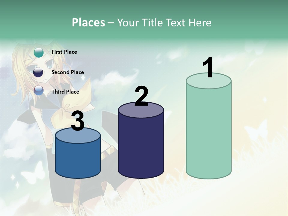 A Girl In A Yellow Shirt And Black Shorts PowerPoint Template