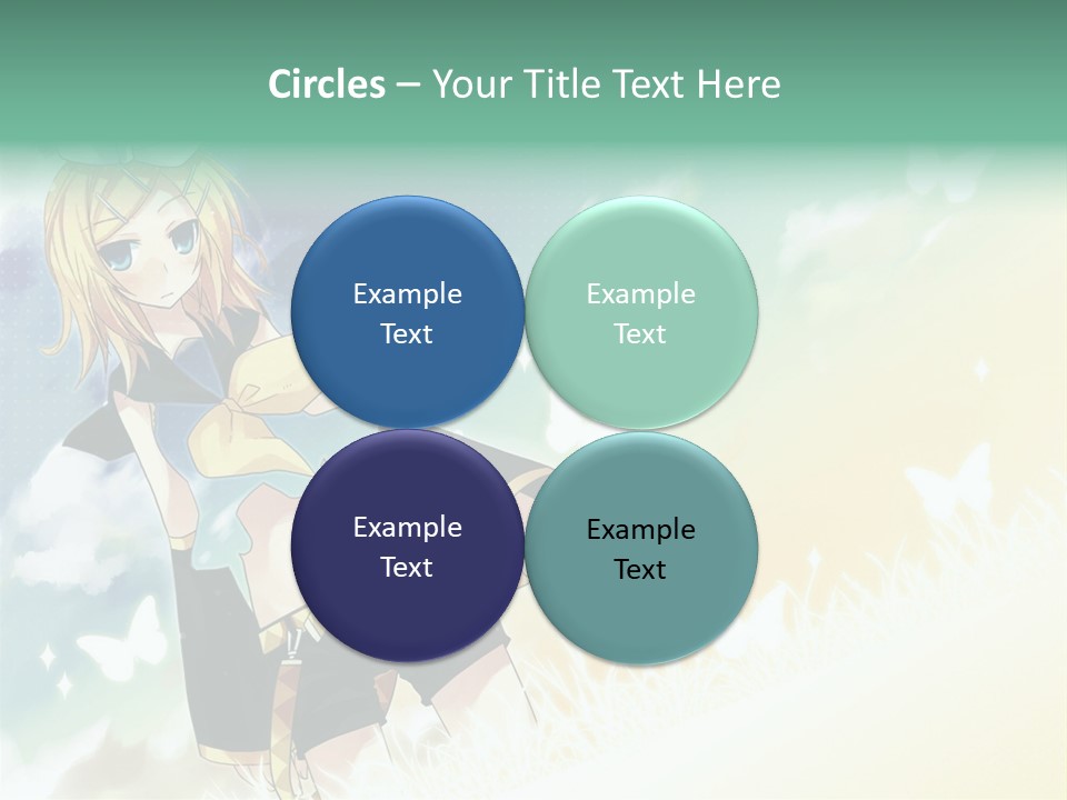 A Girl In A Yellow Shirt And Black Shorts PowerPoint Template