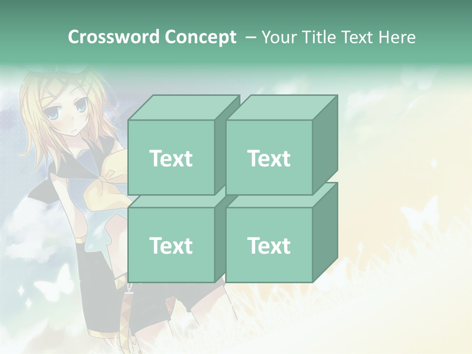 A Girl In A Yellow Shirt And Black Shorts PowerPoint Template