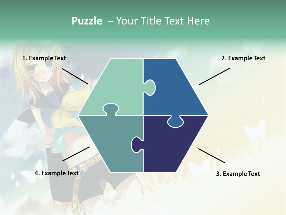 A Girl In A Yellow Shirt And Black Shorts PowerPoint Template