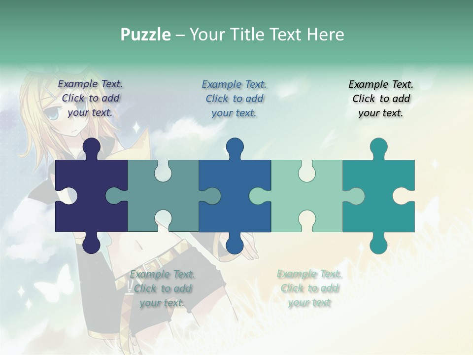 A Girl In A Yellow Shirt And Black Shorts PowerPoint Template